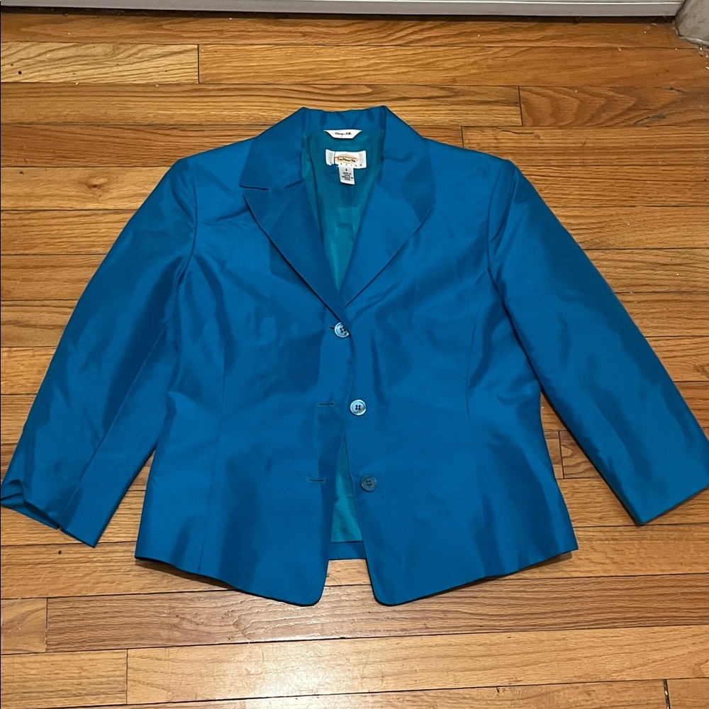 Talbots Vintage Silk 3/4 sleeves blazer